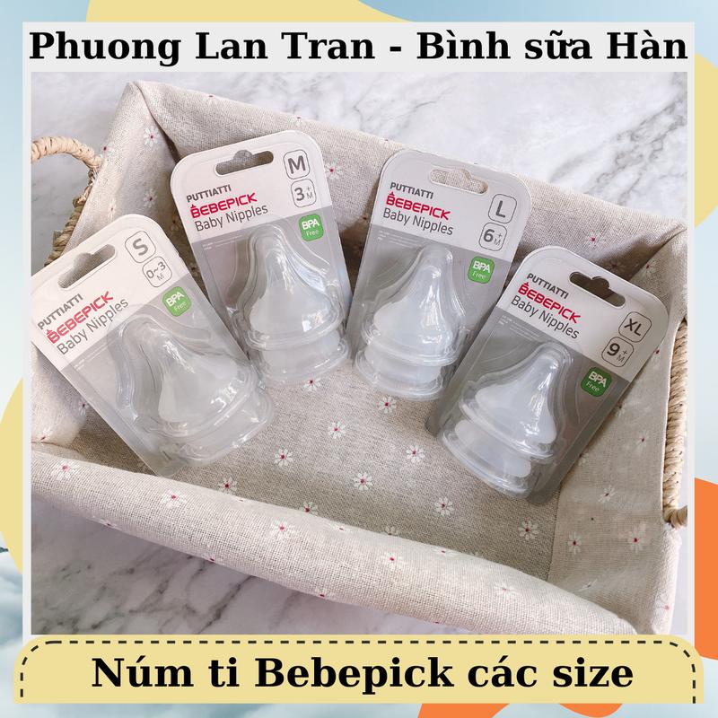 Núm ti Bebepick các size - lắp vừa vào cổ bình các hãng Grosmimi, Moy,  Mother K, Avent, Pigeon, Tovi, MotherK..