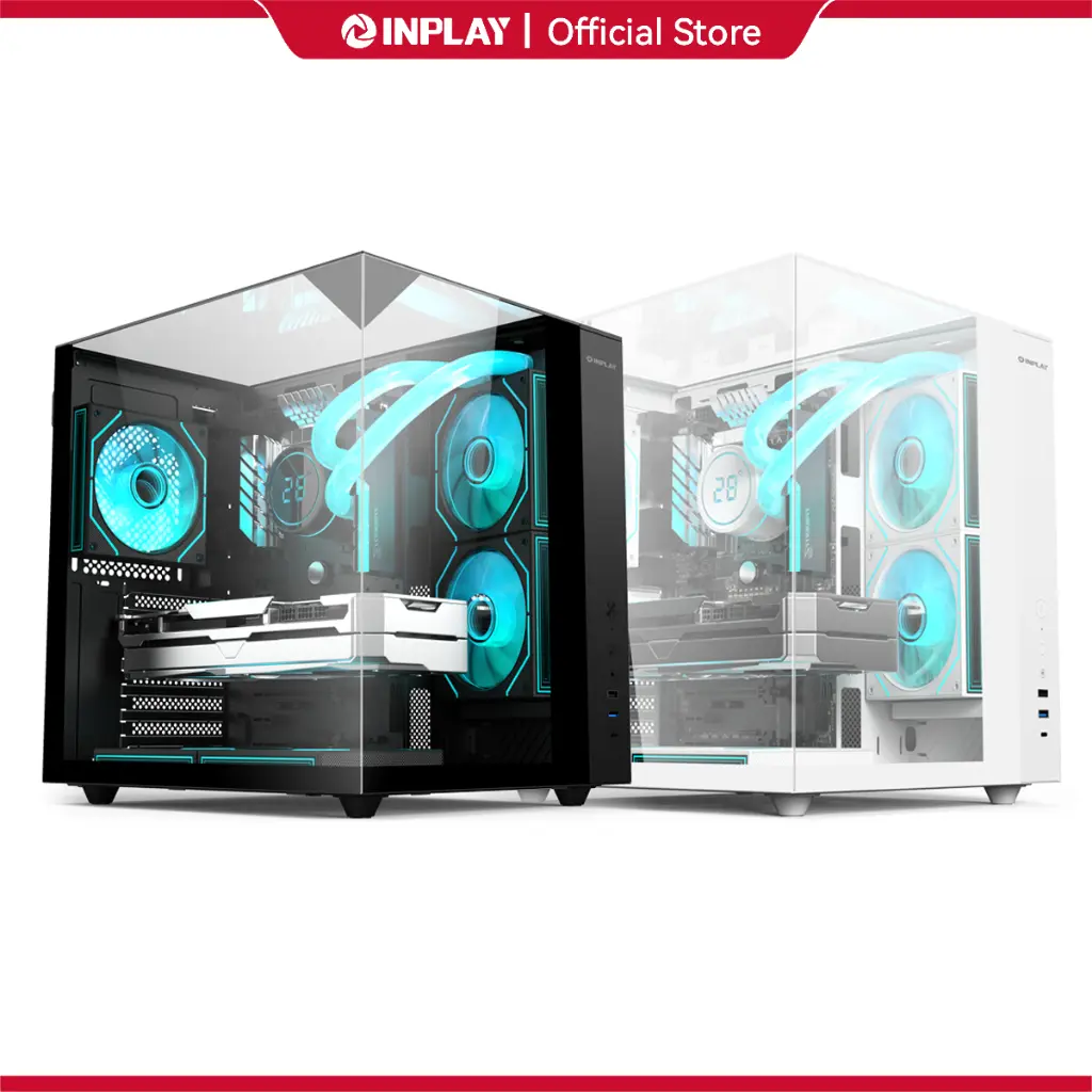 Inplay Seaview Summer PC Case Build-in 3 ARGB Fan Tempered Gaming ...