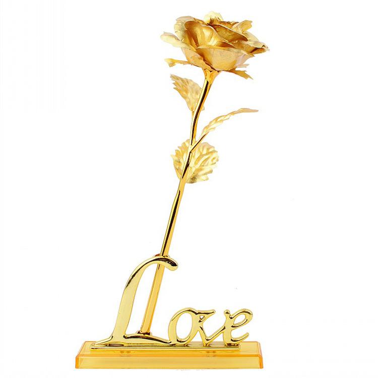Product Introduction of gold dipped roses Mother's Day Present Small Gift Gold-Foil Roses Valentine's Day Gift Flower Artificial/Fake Flower Dried Flower Factory Wholesale 11