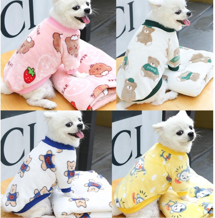 Quần áo cho Chó Mèo Vải Nhung, vải len , dày ấm áp , Quần áo thú cưng