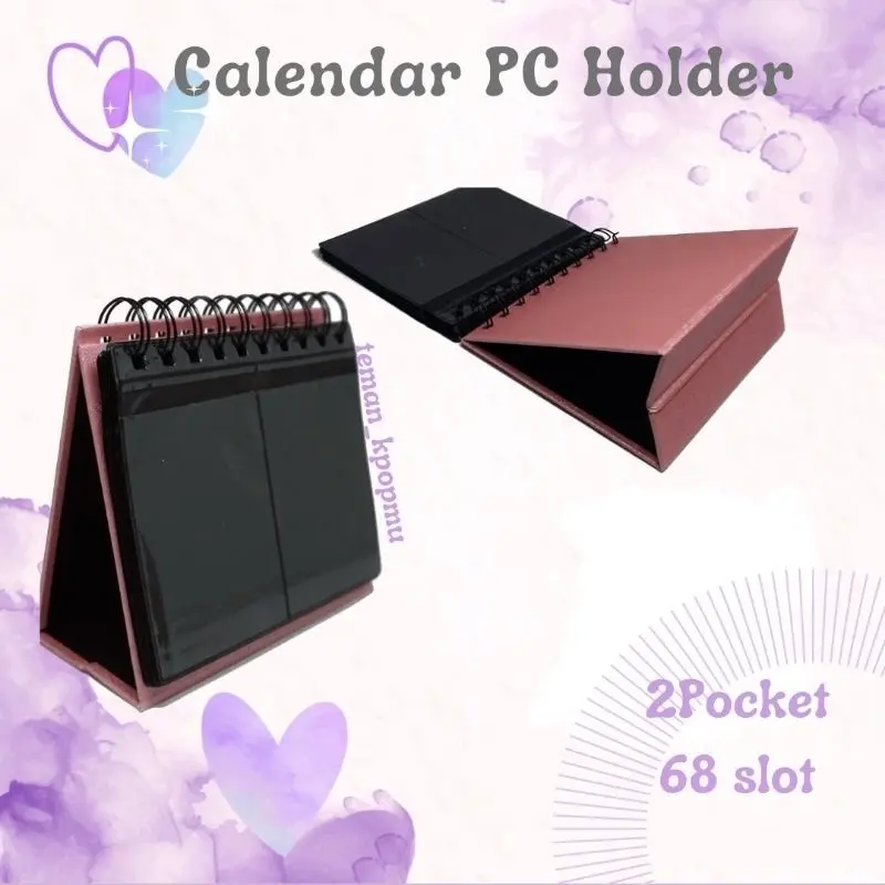 Calendar PC Holder Kalender Photocard Instax Mini Polaroid Glitter 68 slots Lomo Card Kpop - Organizer