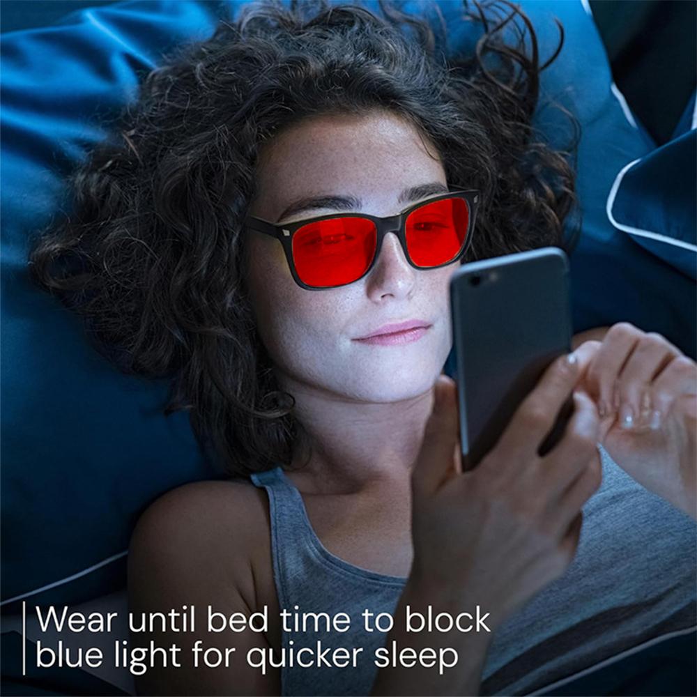Anti Blue Light Glasses with Red Tinted Lenses Better Sleep Men Women Anti Eye Strain Protection for Computer Screens and Gaming - Image 2