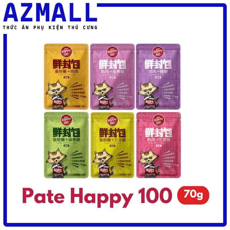  Pate Wanpy Happy 100 Pate Cho Mèo Gói 70g Thức Ăn Cho Mèo Dạng Súp Đủ Vị 