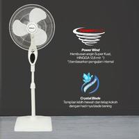 Gambar Miyako KAS-16 KPW Power Wind 16 Inch – Stand Fan & Desk Fan DUO Function, Crystal Blade, Angin Super Kuat 12.6 Meter, Motor Tembaga 100%, 3 Speed, Piano Button, Thermofuse, SNI & SHE Hemat Energi dari Ratu dapur_NEW Kota Bekasi 2 Tokopedia