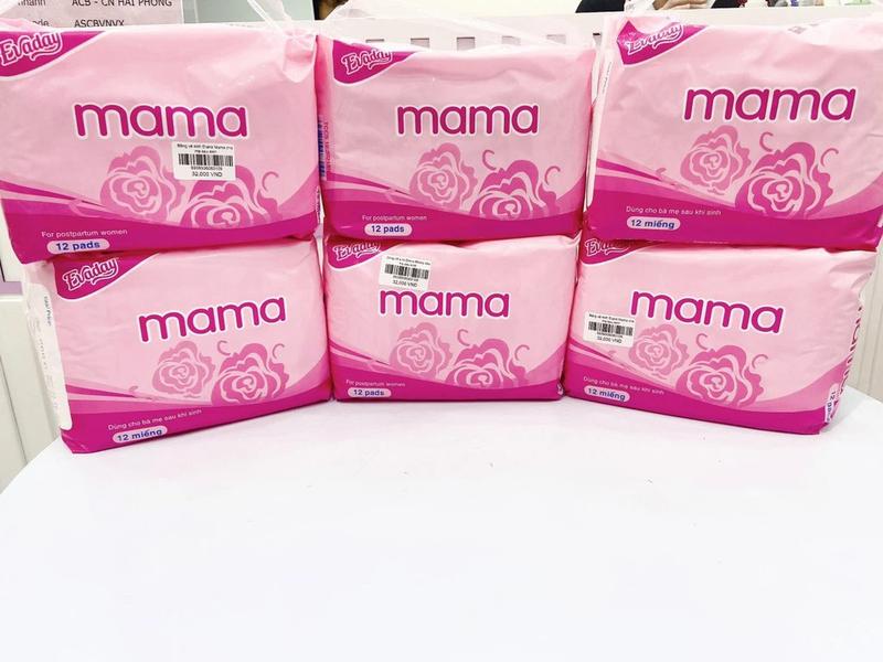 Băng vệ sinh Mama cho mẹ sau sinh 12 miếng Cho Bé