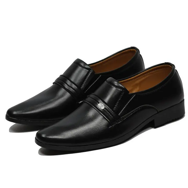 Giày tây công sở nam, hàng đẹp rẻ và bền, đế được khâu chắc chắn, đen quay ngang Nhung Shoes
