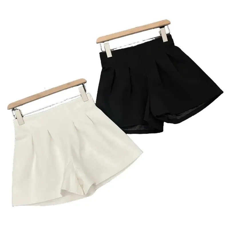 Q365 - QUẦN SHORT CHẤT KAKI DÁNG PHỒNG XẾP LY KHÓA KÉO SAU 8615 Women Nữ 5