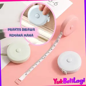 COD (YBL) BUNDLING 1PCS & 3PCS Meteran Mini Gulung 150Cm Pengukur Lingkar Perut Baju Jahit Measure Tapes 1.5M Warna Pastel Alat Ukur Kain Tukang Jahit 60 Inch Pink Hijau Putih Biru