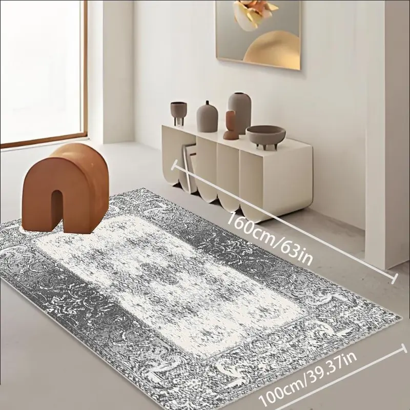 Floral Pattern Pet Mat, Non-slip Soft Pet Rug, Decorative Floor Mat for Home Living Room Bedroom, Pet Supplies for Dogs & Cats 4