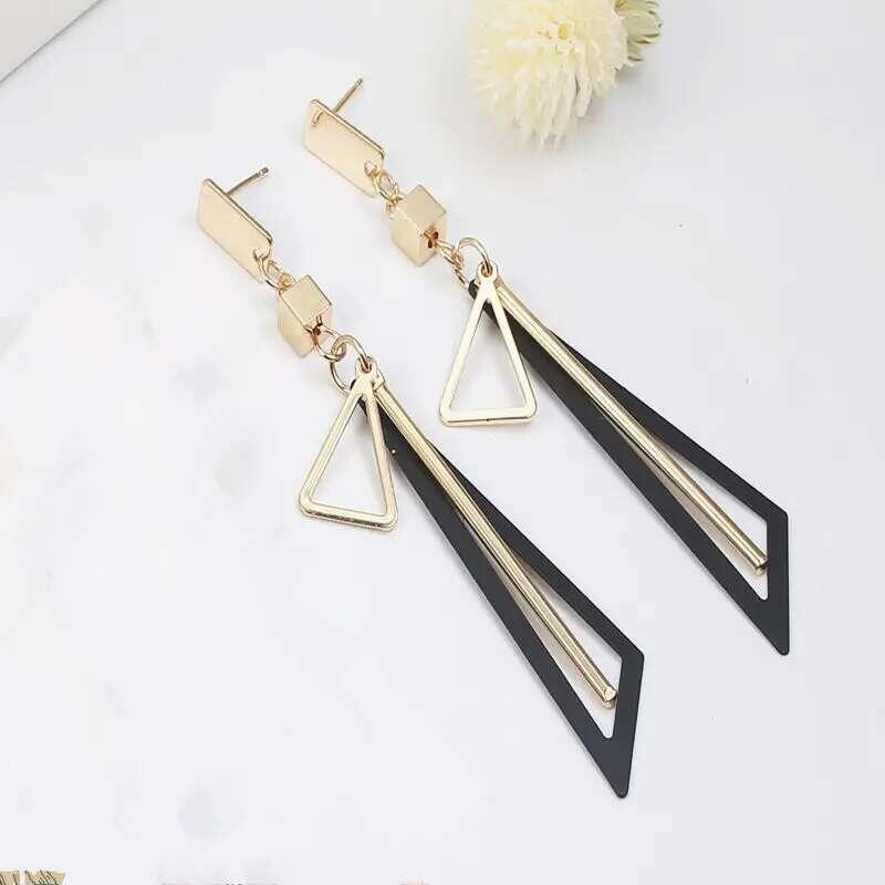 Product Introduction of Simulated Pearl Stud Fashion Long Statement Earrings for Womenn Party Wedding Female Jewelry Gift 14