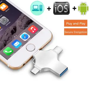 Y03 Flashdisk 1TB OTG 4 IN 1 for iphone 6/15 USB 3.0  Micro + Type C + Lightnin9 / 4in1 Usb Flash Drive Multi Function