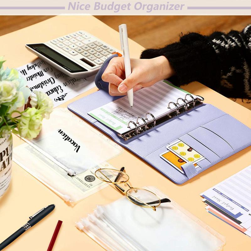 Product Introduction of A6 Budget Planner Binder with Zipper Cash Envelopes & Expense Budget Sheets, 1 Set Money Saving Budget Saver Book, Cash Organizer for Budgeting 5