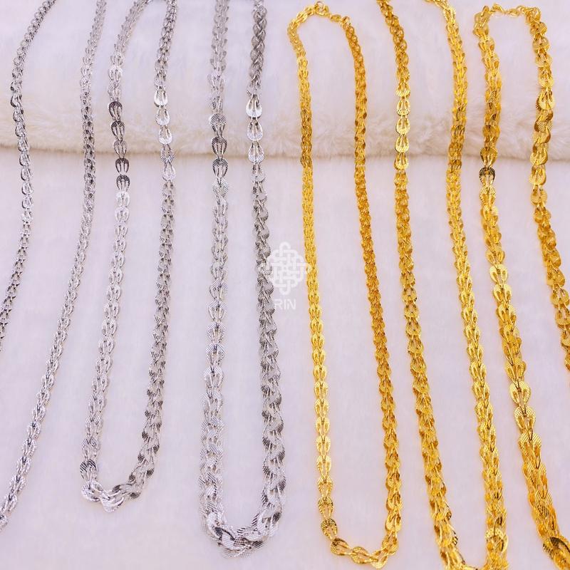 Dây chuyền titan, Vòng cổ titan kiểu dáng phụng màu vàng hoặc trắng không phai không rỉ sét, TRANGSUCMOILUATUOI.RIN