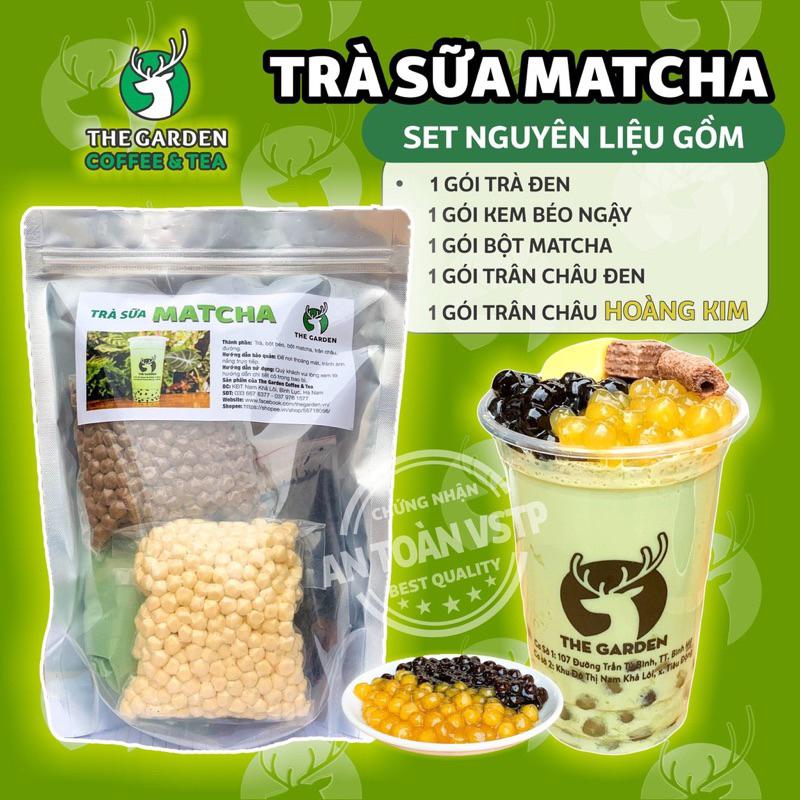 Sét trà sữa tự pha The Garden nguyên liệu làm trà sữa 7 vị pha được 6-8 ly