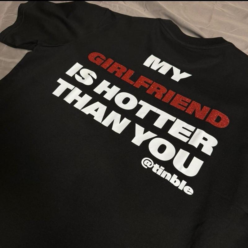 Áo Thun Kim Tuyến " Boy/Girl Friend " Unisex Nam Nữ Form Rộng Cổ Tròn Top Cotton 2