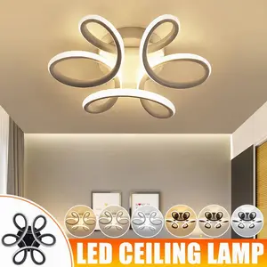 Lampu plafon LED minimalis modern,bahan akrilik,3 warna cahaya (putih/netral/kuning),cocok untuk ruang tamu dan kamar tidur