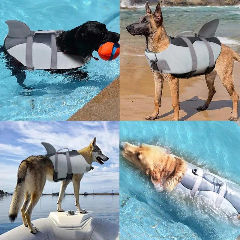 Product Introduction of Lifesaver Life Jacket Ripstop Shark Vests with Rescue Handle Pet Dog Safety Swimsuit for Swimming Pool Beach Boating 18