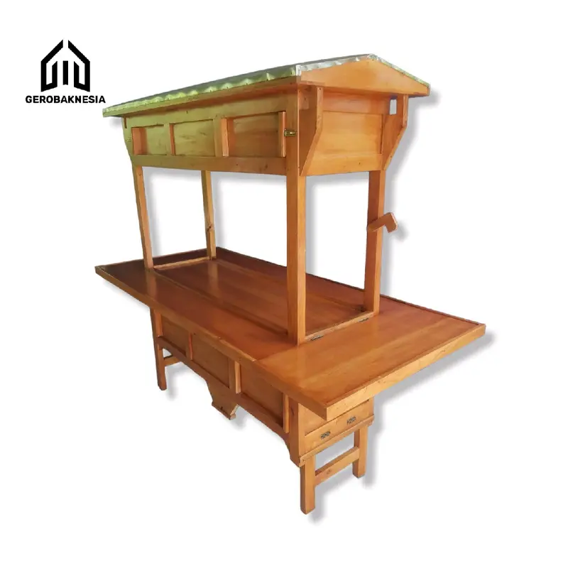 Gerobak angkringan kayu mahoni Terakit 5