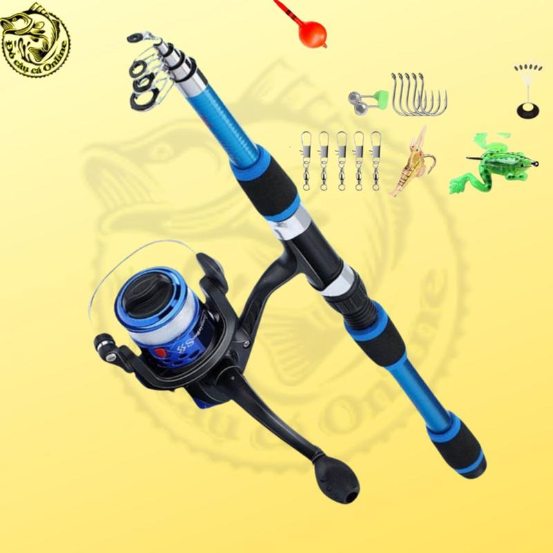  { Tặng 30k Phụ Kiện } Bộ cần câu máy shimano tặng kèm dây câu luoi câu và phụ kiện đầy đủ như hình Fishing Câu Cá 