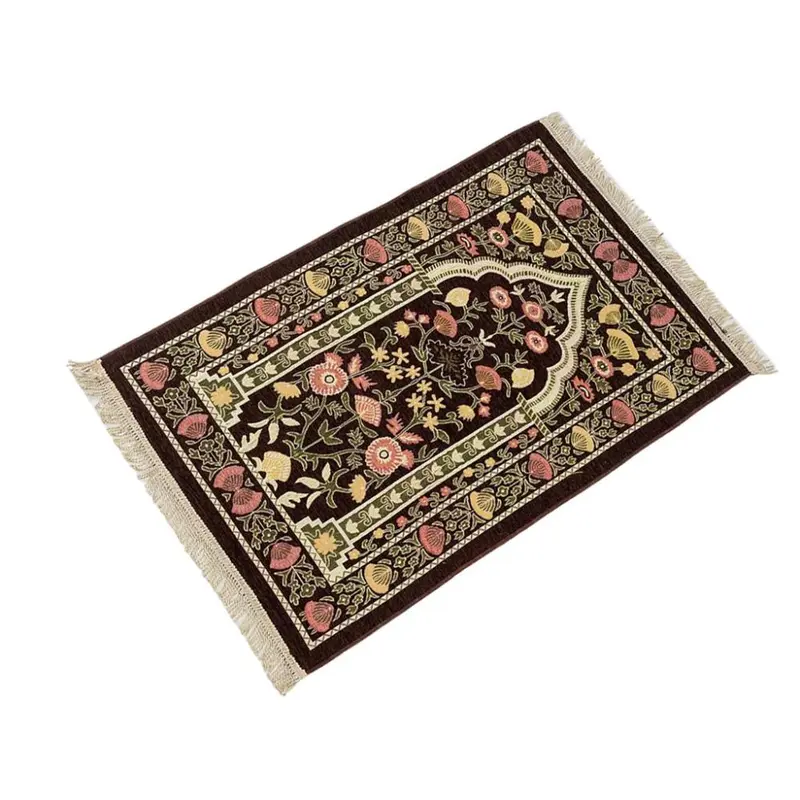 Thảm Cầu Nguyện, Phong Cách Khu Vực Thêu, Làm Bằng Polyester, Sợi Vàng, Thích Hợp Cho Thiền Định, Đi Chùa Cầm Tay Thảm Thảm Hồi Giáo, Lý Tưởng Cho Du Lịch, Học Tập Và Sử Dụng Tại Nhà 3