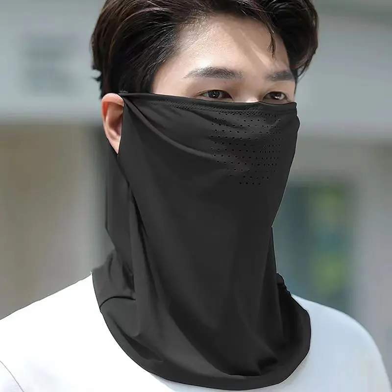 Topi Pelindung Matahari, Gaya Musim Panas, Bahan Sutera Ais, Leher dan Perlindungan UV, Penutup Muka, Sesuai untuk Berbasikal Luaran, Pelindung Matahari dengan Brim, Topi Topi