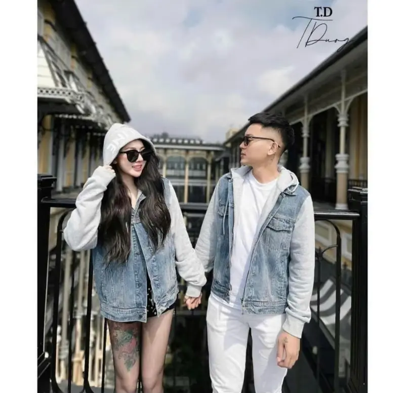 ÁO ĐÔI BÒ MŨ NỈ NAM NỮ , PHỐI TAY MŨ NỈ 2 LỚP DÀY DẶN TRẺ TRUNG Hoodie 0