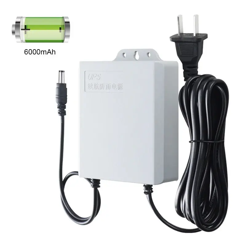 Sumber Daya Tak Terputus UPS Kehidupan Baterai Kamera Pemantauan Luar Ruangan Kecil 12V-2A 3M 4