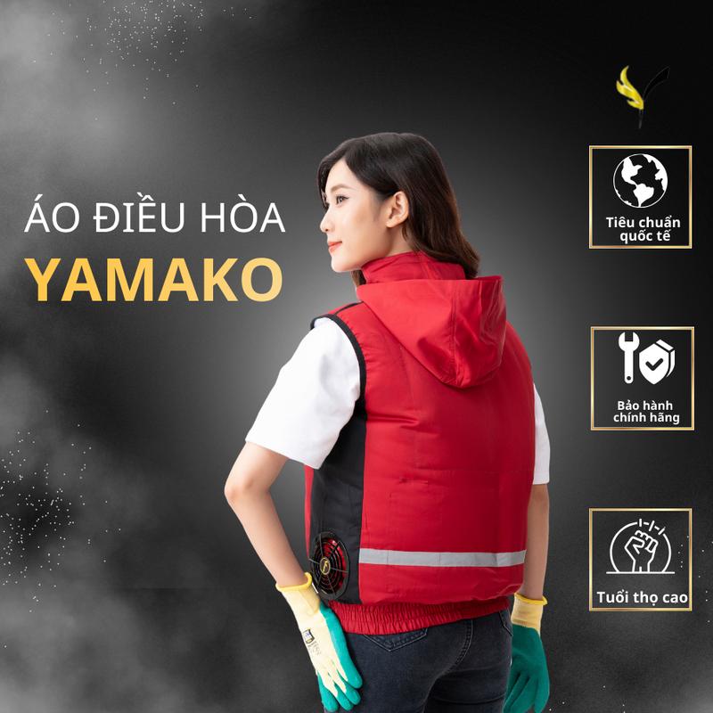 ÁO RỜI Áo quạt điều hoà ghile bán rời Nhật Bản Yamako áo khoác điều hoà gi lê chính hãng bán rời VUA BẢO HỘ - Màu Đỏ Menswear Nam