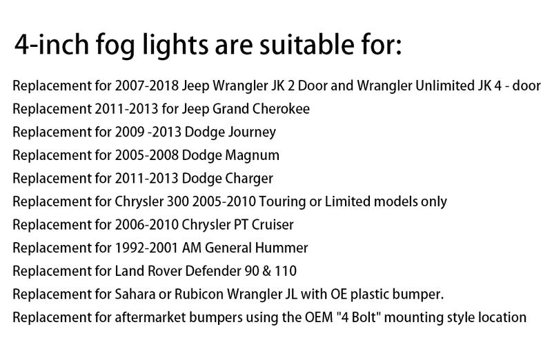 Product Introduction of 【High Quality】2pcs 4inch 3.5inch LED Fog Lights 60W Amber Yellow CREE Led Chip Driving Offroad Fog Light Drl Sport Light Car for Jeep Motorcycle Car 9
