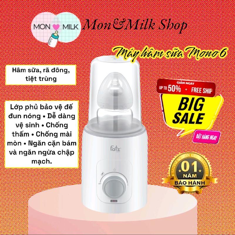Máy hâm sữa ,giữ ấm, hâm thức ăn, tiệt trùng Mono 6 Fatzbaby Cho Bé. Bảo hành 1 năm