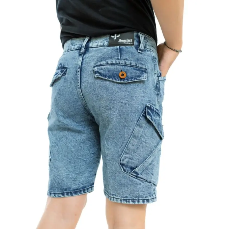 celana jeans pendek Tactikal premium full accesoris yang lagi hits kekinian Pria Dewasa Santai 2