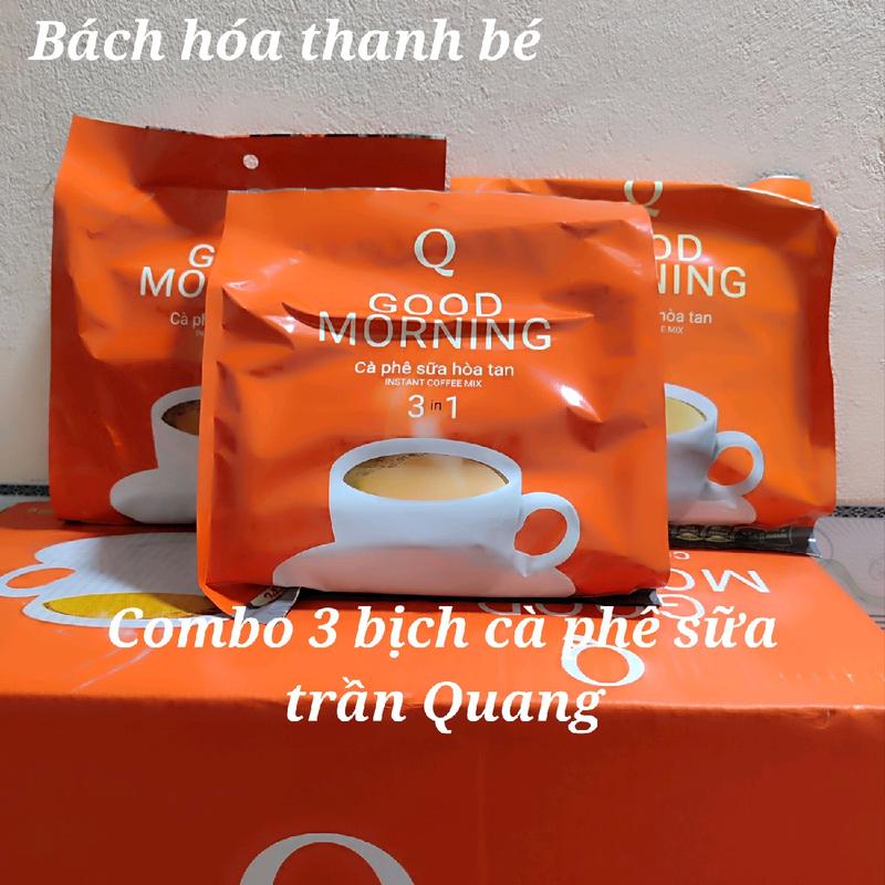 combo 3 bịch cafe sữa Trần Quang Goodmorning Cà Phê 1bịch gồm 24 ống 3bịch là 72 ống Coffee