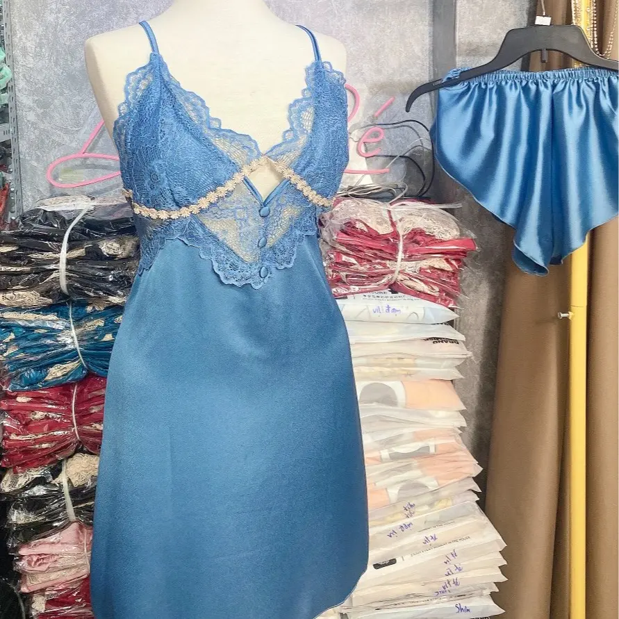 [SALE 1 Thêm 1] Đầm ngủ satin CM (kèm quần)