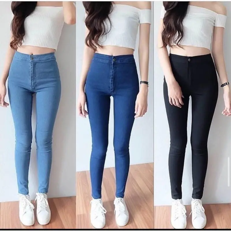 Celana jeans Hw Celana Panjang Wanita // Highwaist Jeans Premium