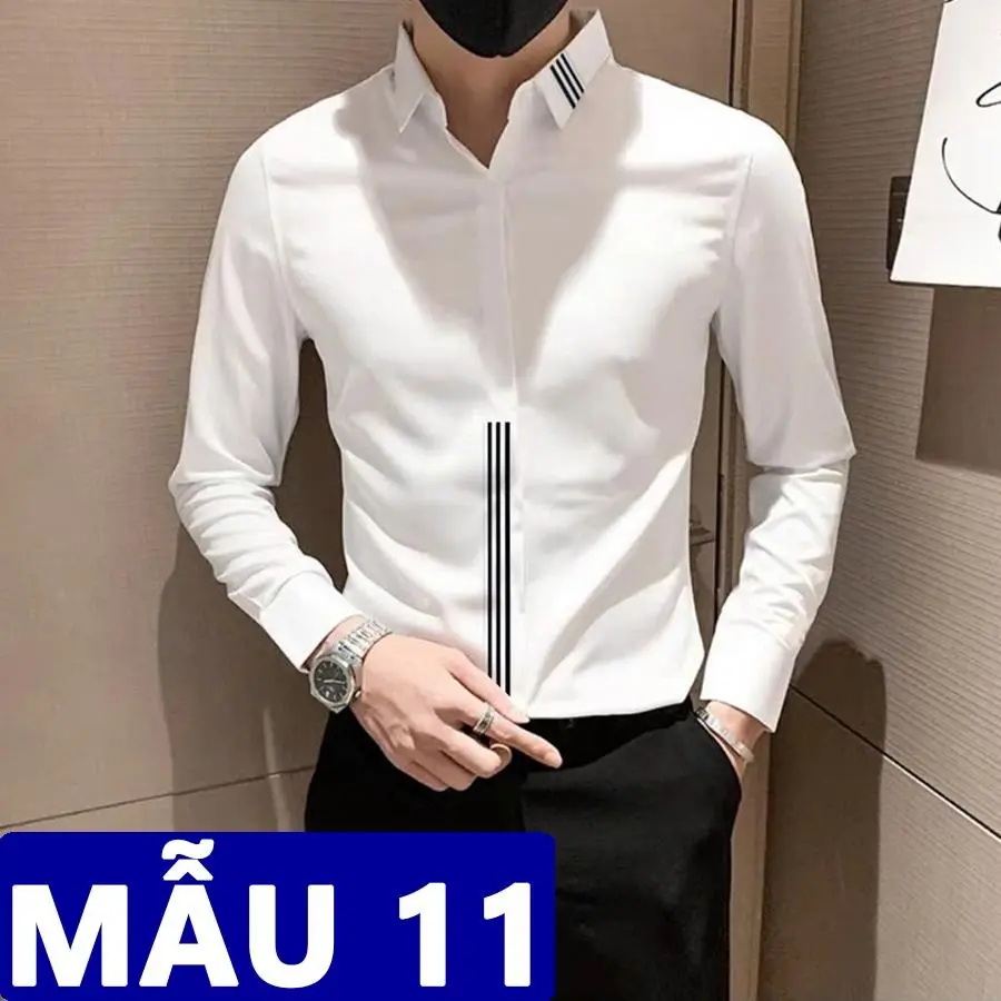 Mẫu 11-15 Áo sơ mi nam dài tay công sở - Đỉnh cao thanh lịch - Shirt, Menswear Có Cổ