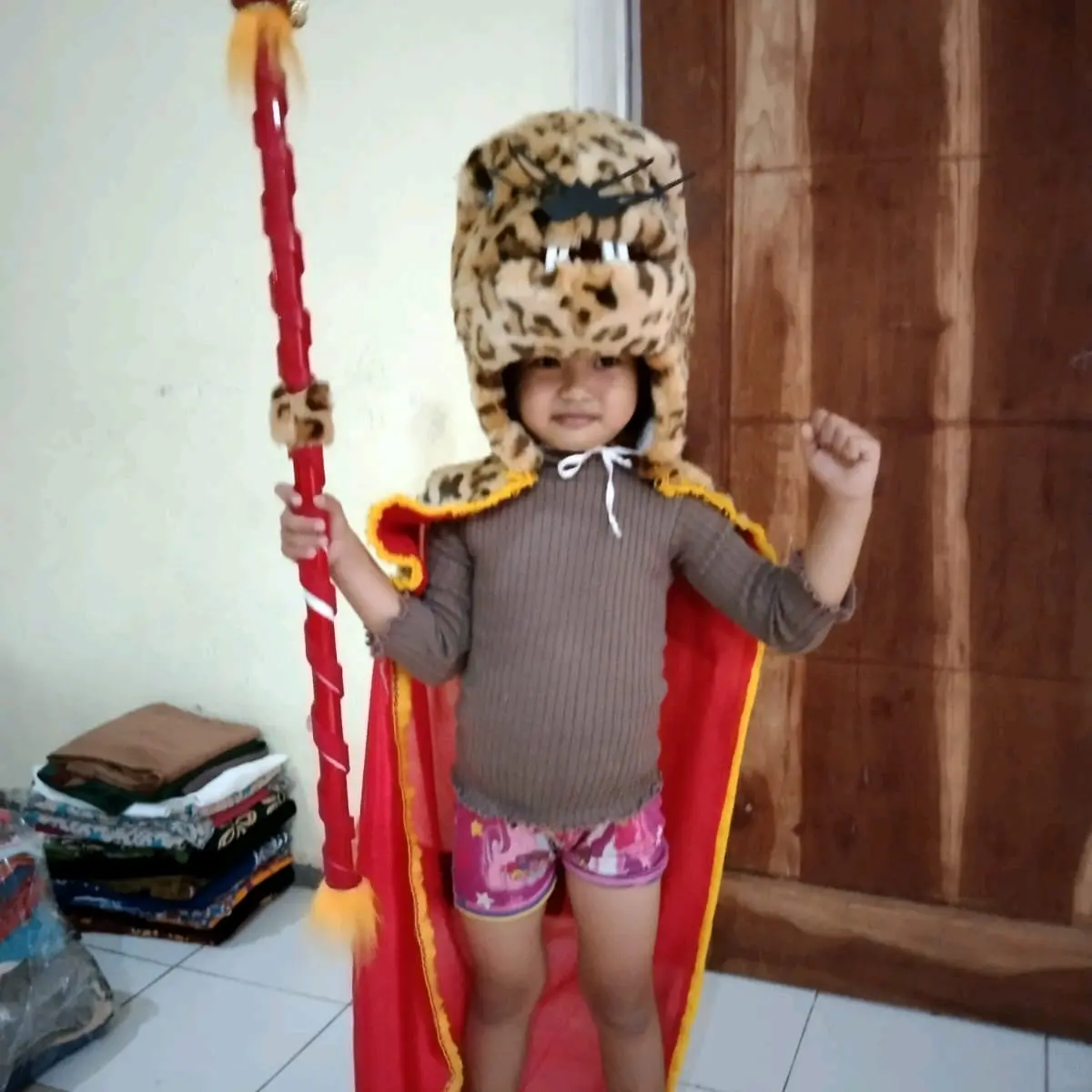 kostum mayoret harimau dewasa dan anak