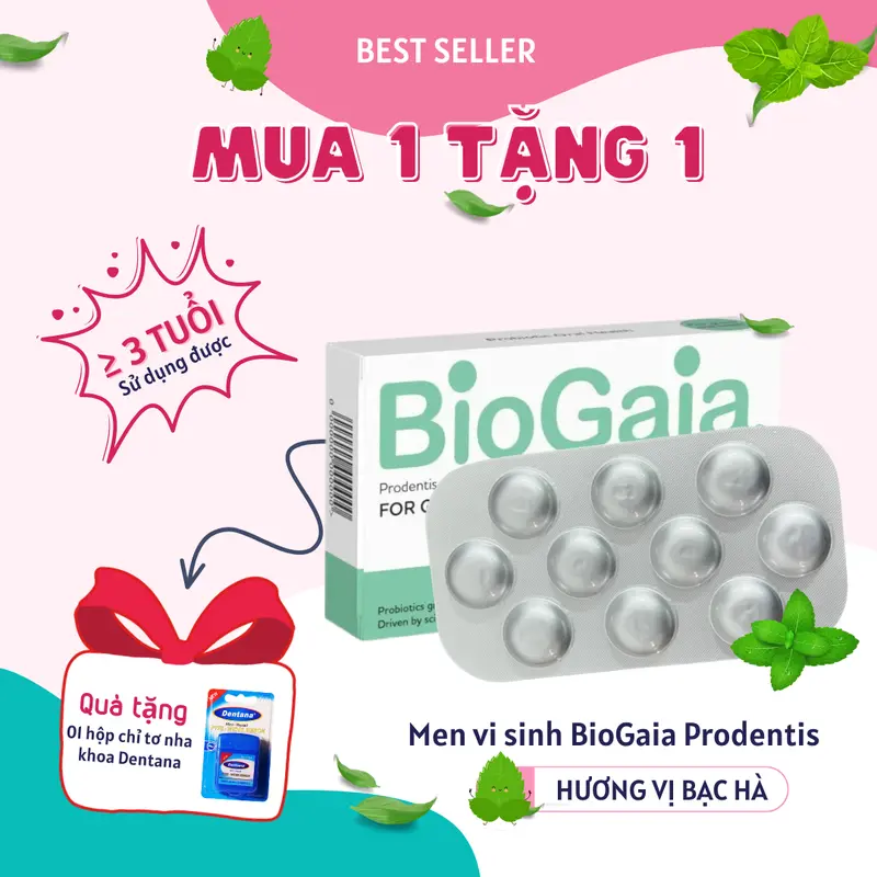 [MUA 1 TẶNG 1] HƠI THỞ SẠCH, HẾT HÔI MIỆNG với Viên ngậm men vi sinh BioGaia ProDentis, NK Thụy Điển, Hộp 30 Viên 6