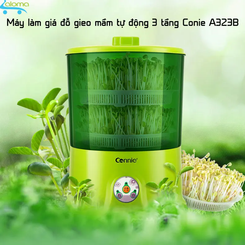 Máy Làm Giá Đỗ Tự Động ALOMA Connie A323B - Làm Được 2-3 kg, Bảo Hành 12 Tháng 5