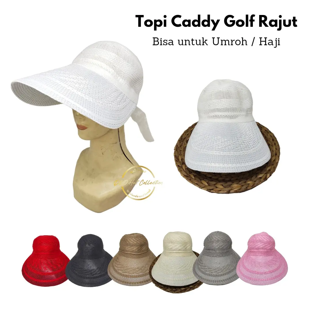 Topi Golf Caddy Warna Putih