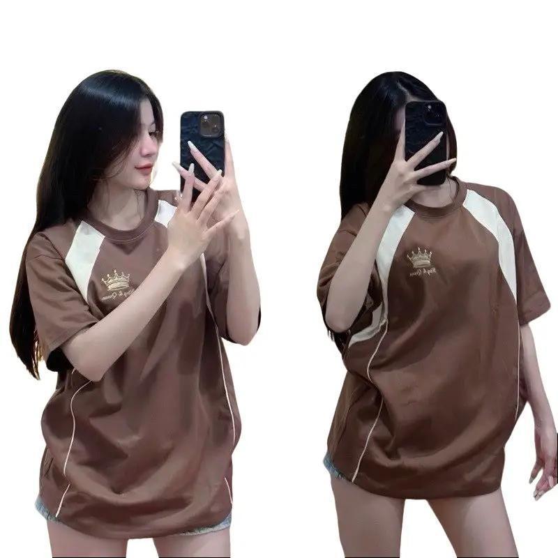 Áo phông in Vương miện vải cotton khô tay lỡ Form rộng(MỎNG NHẸ, GIÁ RẺ,BÌNH DÂN) hot trend Top Women 1