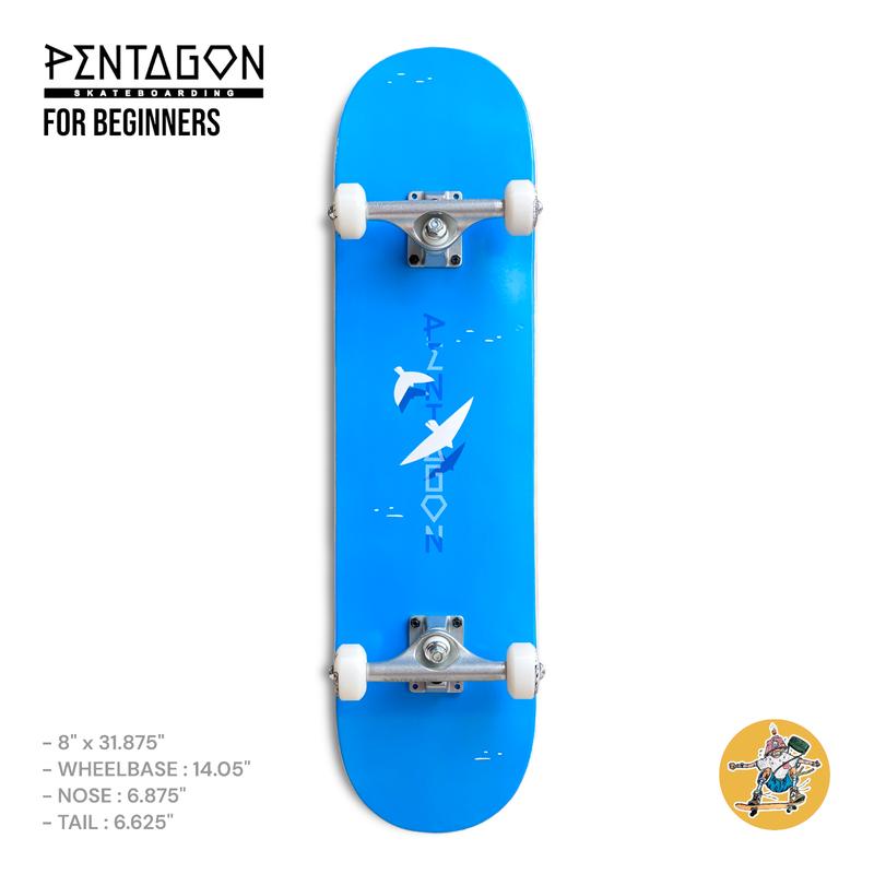 Ván trượt skateboard PENTAGON THE BLUES COMPLETE 8.0 XGames Sport, dụng cụ Tập Thể Dục 0