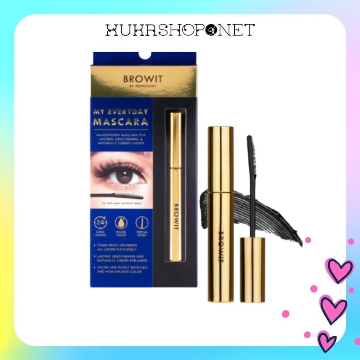 Mascara Browit Làm Dày Dài Mi Nongchat Chuyên Dụng Cho Makeup 5.5g