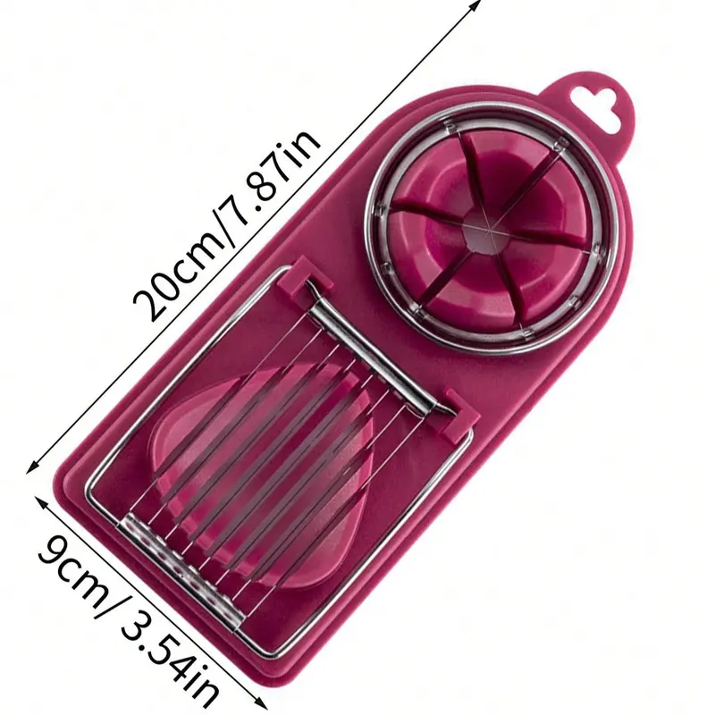 Stainless Steel Egg Slicer, 1 Count 2 in 1 Egg Cutter, Double Ended Stainless Steel Food Slicer, Kitchen Gadget for Home Use, Kitchen Accessories, Dorm Essentials 5