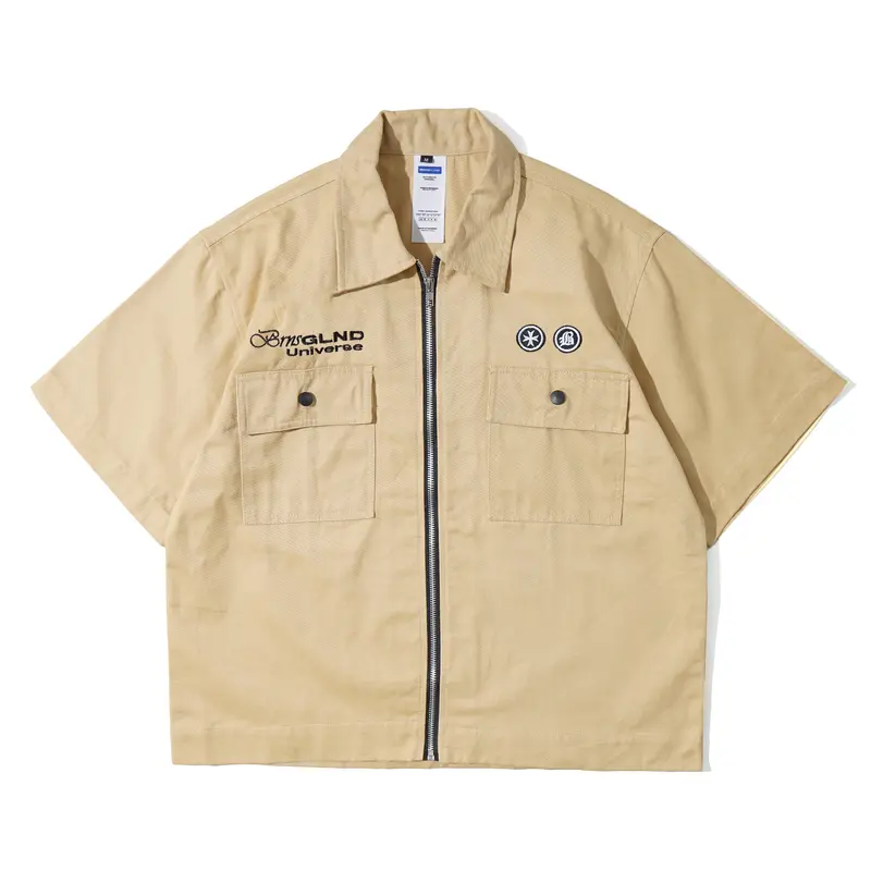 Kemeja Mechanic | Boxy Fit | Vivaldi | Cream | Brainsgland 0