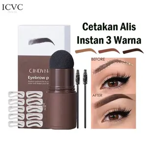 Cindynal Ibcccndc Eyebrow Stamp Powder Instan/ Eyebrow Stamp Alis Stempel Alis Bedak Alis Waterproof