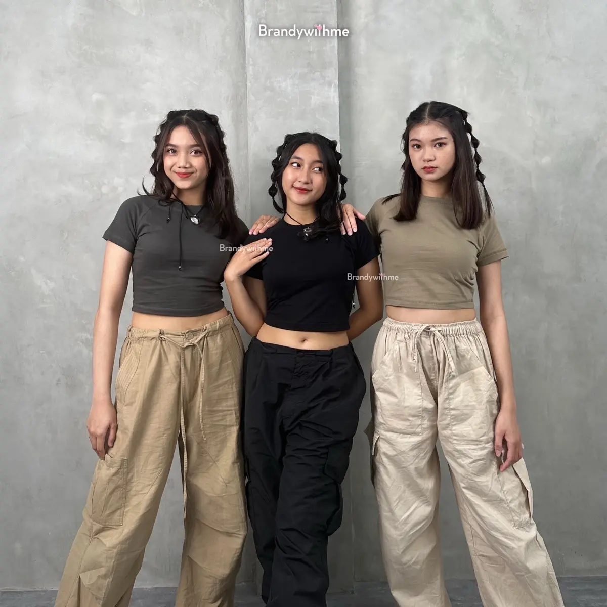 Brandywithme | Croptop Polos Croptee Slimfit Kaos Wanita Banyak Warna