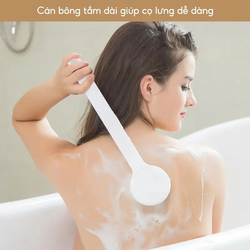 Bàn Chải Tắm Chà Lưng Tẩy Tế Bào Chết Mát Xa Cơ Thể Tay Cầm Dài Tiện Dụng Chất Liệu Cao Cấp Siêu Mềm Mịn 88839 2