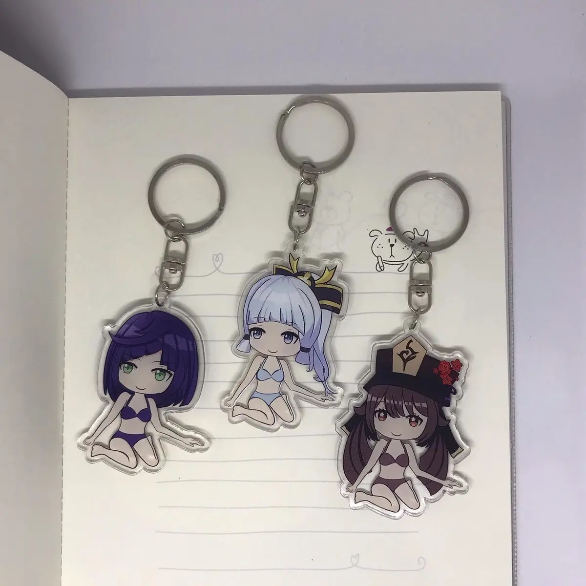 Genshin Impact Keychain swimsuit gantungan