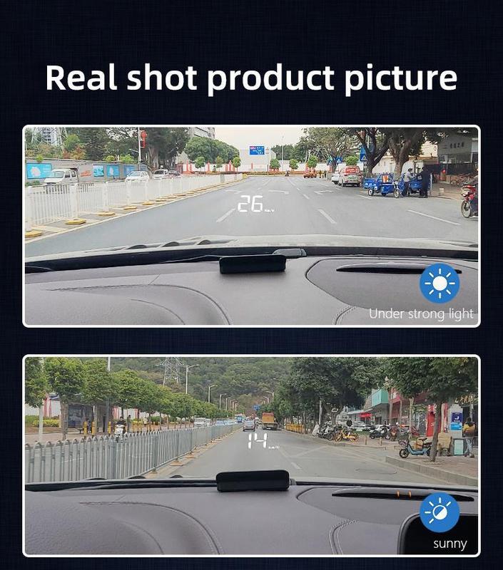 Product Introduction of OBD2 HUD Car Head Up Display Speedometer Monitor on Board Computer Windshield Projector Digital Electronic Auto Accessories 24