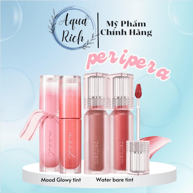 Son Tint Bóng Peripera Ink Mood Glowy Tint + Water Bare Tint [01 - 02 - 05 - 06 - 07 - 08] peri per waterbare peri per a peripera  tone ấm peripera  07 peripera  ink velvet neutral peripera  ink 29